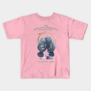 The Handsy Manatee Coffee Co. Kids T-Shirt